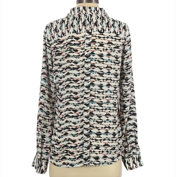 The Limited | Ashton Graphic Wave Print Blouse - Picture 6 of 6